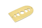 Brass D Shape, 4 Raw Brass Moon Phases D Shape Charms With 2 Holes (35x20x0.80mm) M03198