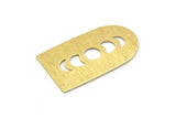 D Shape Blank, 4 Textured Raw Brass Moon Phases D Shaped Stamping Blanks, Findings (35x20x0.80mm) M03202