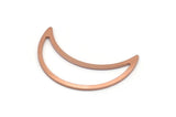 Copper Moon Crescent, 8 Raw Copper Moon Blanks, Stamping Blanks (30x10x0.80mm) M03102