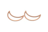 Copper Moon Crescent, 8 Raw Copper Moon Blanks, Stamping Blanks (30x10x0.80mm) M03102