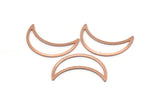 Copper Moon Crescent, 8 Raw Copper Moon Blanks, Stamping Blanks (30x10x0.80mm) M03102