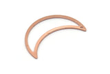 Copper Moon Charm, 8 Raw Copper Crescent Moon Charms With 1 Hole (30x10x0.80mm) M03109