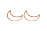 Copper Moon Crescent, 6 Raw Copper Moon Blanks, Stamping Blanks (33x13x0.80mm) M03113