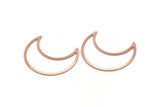 Copper Moon Crescent, 4 Raw Copper Moon Blanks, Stamping Blanks (35x15x0.80mm) M03108