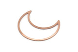 Copper Moon Crescent, 4 Raw Copper Moon Blanks, Stamping Blanks (35x15x0.80mm) M03108