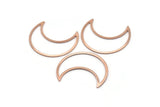 Copper Moon Crescent, 4 Raw Copper Moon Blanks, Stamping Blanks (35x15x0.80mm) M03108