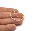 Copper Moon Crescent, 4 Raw Copper Moon Blanks, Stamping Blanks (35x15x0.80mm) M03108