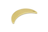 Brass Moon Charm, 8 Raw Brass Crescent Moon Charms With 1 Hole (22x6x0.80mm) M03060