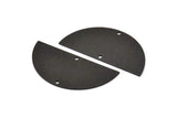 Black Semi Circle Charm, 2 Oxidized Black Brass Textured Half Moon Blanks With 2 Holes, Earrings, Pendants (50x24x0.80mm) D921 S946
