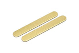 Brass Oval Blank, 6 Raw Brass Stamping Blanks, Oval Bar Shape (50x7x0.80mm) M03233