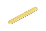 Brass Oval Blank, 6 Textured Raw Brass Stamping Blanks, Oval Bar Shape (50x7x0.80mm) M03238