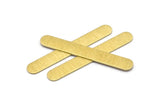 Brass Oval Blank, 6 Textured Raw Brass Stamping Blanks, Oval Bar Shape (50x7x0.80mm) M03238