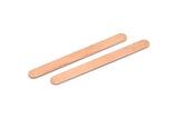 Copper Oval Blank, 6 Raw Copper Stamping Blanks, Oval Bar Shape (48x5x0.80mm) M03250