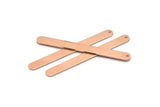 Copper Oval Charm, 6 Raw Copper Stamping Blanks, Copper Necklace Bar Charms With 1 Hole, Long Bar Pendants (48x5x0.80mm) M03249