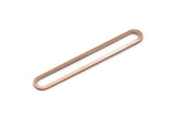 Copper Oval Charm, 6 Raw Copper Oval Rings, Connectors (50x7x0.80mm) M03239