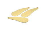 Brass Irregular Charm, 6 Raw Brass Irregular Shaped Charms With 1 Hole, Pendants, Earring Findings (43x14x0.80mm) M03254
