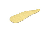 Brass Irregular Blank, 6 Textured Raw Brass Irregular Shaped Stamping Blanks, Earring Findings (43x14x0.80mm) M03256