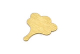 Brass Leaf Blank, 8 Textured Raw Brass Leaf Blanks, Findings (25x21x0.80mm) M03273
