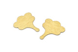 Brass Leaf Blank, 8 Textured Raw Brass Leaf Blanks, Findings (25x21x0.80mm) M03273