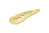 Brass Irregular Blank, 6 Textured Raw Brass Moon Phases Patterned Irregular Shaped Stamping Blanks, Earring Findings (43x14x0.80mm) M03304