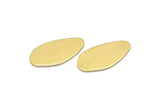 Brass Irregular Blank, 8 Raw Brass Irregular Shaped Stamping Blanks, Earring Findings (20x11x0.80mm) M03259