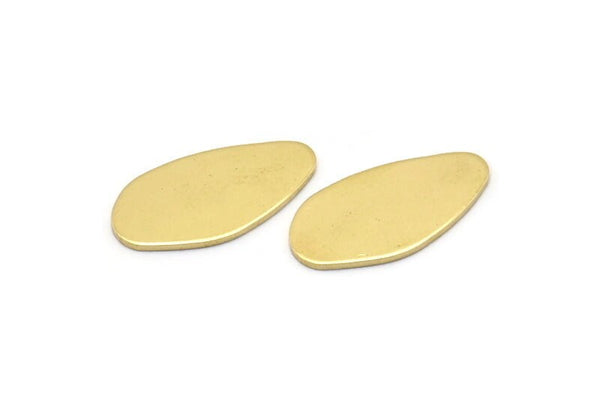 Brass Irregular Blank, 8 Raw Brass Irregular Shaped Stamping Blanks, Earring Findings (20x11x0.80mm) M03259