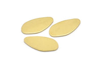 Brass Irregular Blank, 8 Raw Brass Irregular Shaped Stamping Blanks, Earring Findings (20x11x0.80mm) M03259
