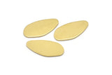 Brass Irregular Blank, 8 Raw Brass Irregular Shaped Stamping Blanks, Earring Findings (20x11x0.80mm) M03259