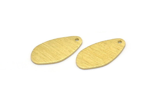 Brass Irregular Charm, 8 Textured Raw Brass Irregular Shaped Charms With 1 Hole, Pendants, Earring Findings (20x11x0.80mm) M03264