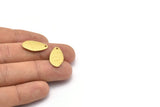 Brass Irregular Charm, 8 Textured Raw Brass Irregular Shaped Charms With 1 Hole, Pendants, Earring Findings (20x11x0.80mm) M03264