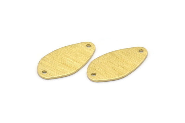 Brass Irregular Charm, 8 Textured Raw Brass Irregular Shaped Charms With 2 Holes, Pendants, Earring Findings (20x11x0.80mm) M03262