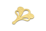 Brass Leaf Blank, 8 Textured Raw Brass Leaf Blanks, Findings (25x21x0.80mm) M03274