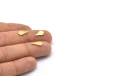 Brass Drop Blank, 50 Raw Brass Drop Shaped Blanks, Stamping Blanks, Findings (12x6x0.80mm) M03284