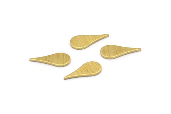 Brass Drop Blank, 50 Textured Raw Brass Drop Shaped Blanks, Stamping Blanks, Findings (12x6x0.80mm) M03281