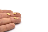Brass Drop Blank, 50 Textured Raw Brass Drop Shaped Blanks, Stamping Blanks, Findings (12x6x0.80mm) M03281