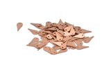 Copper Drop Charm, 50 Raw Copper Drop Shaped Charms With 1 Hole, Pendants, Earring Findings (12x6x0.80mm) M03294