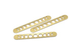 Brass Oval Blank, 6 Raw Brass Moon Phases Shaped Blanks, Oval Bars, Findings (50x7x0.80mm) M03295