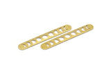 Brass Oval Blank, 6 Textured Raw Brass Moon Phases Shaped Blanks, Oval Bars, Findings (50x7x0.80mm) M03298