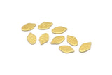 Brass Leaf Blank, 50 Tiny Hammered Raw Brass Leaf Blanks (10x6x0.80mm) M03332