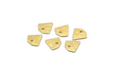 Brass Diamond Charm, 50 Hammered Tiny Raw Brass Diamond Charms With 1 Hole (8x0.80mm) M03329