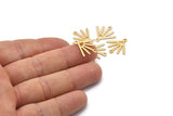 Gold Sun Charm, 6 Textured Gold Plated Brass Sun Charms With 2 Loops (18x17x0.80mm) M02428