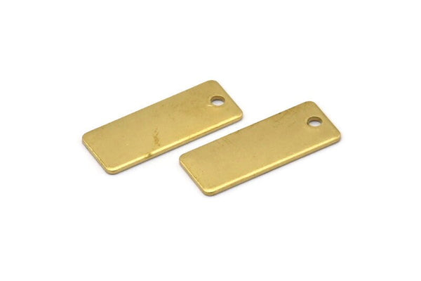Brass Rectangle Bar, 50 Raw Brass Rectangle Stamping Blanks, Stamping Charms (20x8x0.80mm) A0812