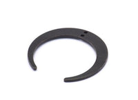 Black Moon Charms, 4 Oxidized Black Brass Crescent Moon Charms With 2 Holes, Pendants, Earrings, Findings (27x26x5x1mm) D0610 S882