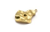 Brass Pear Charm, 12 Raw Brass Pear Shaped Charms With 1 Loop, Earrings, Pendants, Findings (33x24x0.60mm) D0690