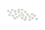 4 mm Jump Ring, 250 Silver Tone Round Jump Rings (4x0.6mm) BS 2172