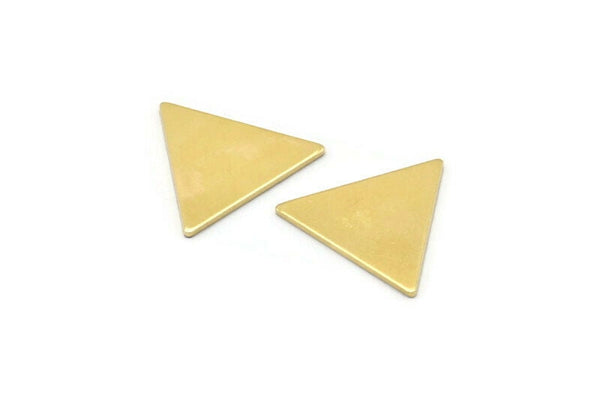 Brass Triangle Blank, 6 Raw Brass Triangle Blanks, Stamping Blanks (18x1mm) A2581