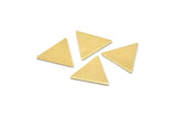 Brass Triangle Blank, 6 Raw Brass Triangle Blanks, Stamping Blanks (18x1mm) A2581