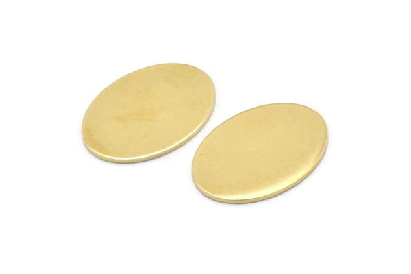 Brass Oval Blank, 4 Raw Brass Oval Blanks, Stamping Blanks (24x17x1mm) A2585