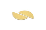 Semi Circle Blank, 8 Raw Brass Semi Circle Blanks, Stamping Blanks (21x8x1mm) A2580