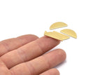 Semi Circle Blank, 8 Raw Brass Semi Circle Blanks, Stamping Blanks (21x8x1mm) A2580